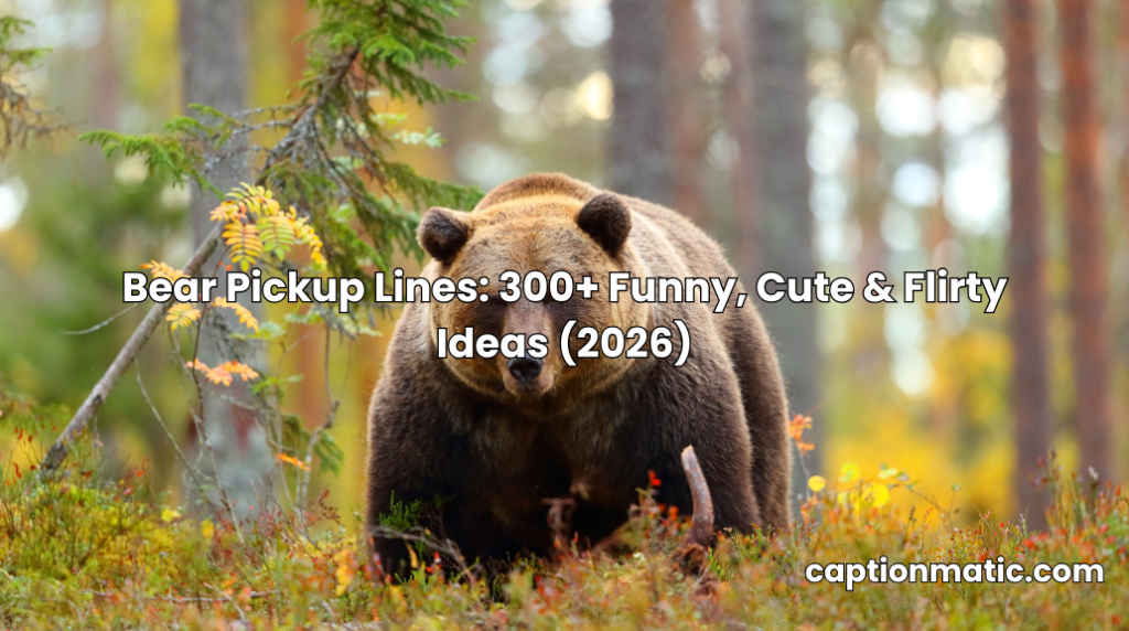 Bear Pickup Lines