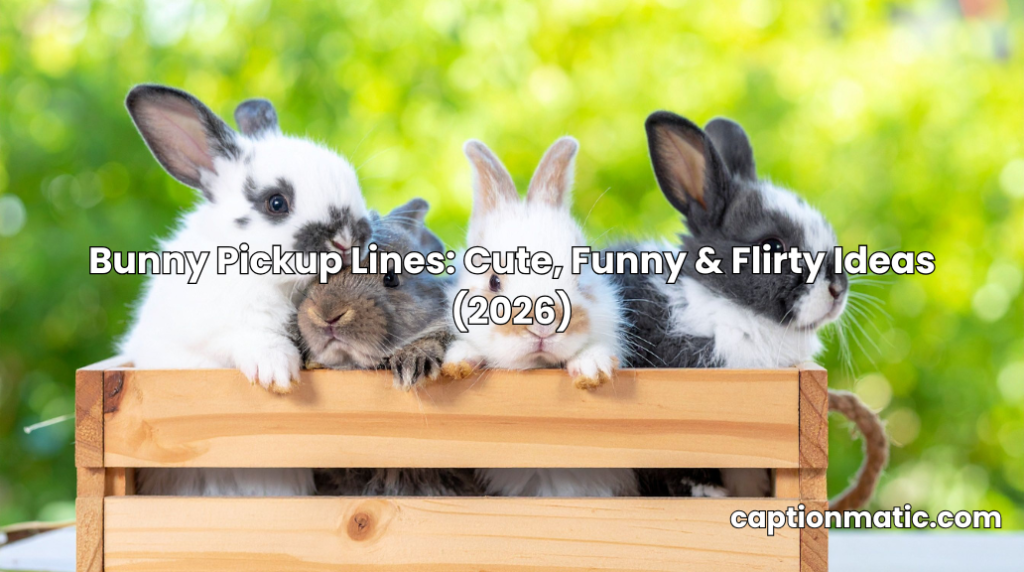 Bunny Pickup Lines