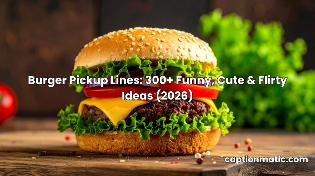 burger pickup lines