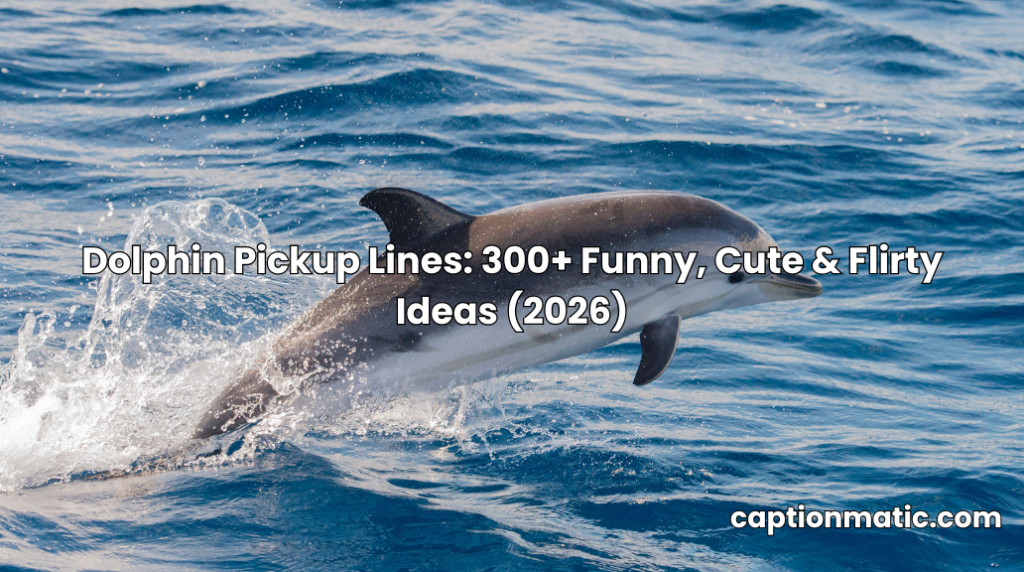 dolphin pickup lines