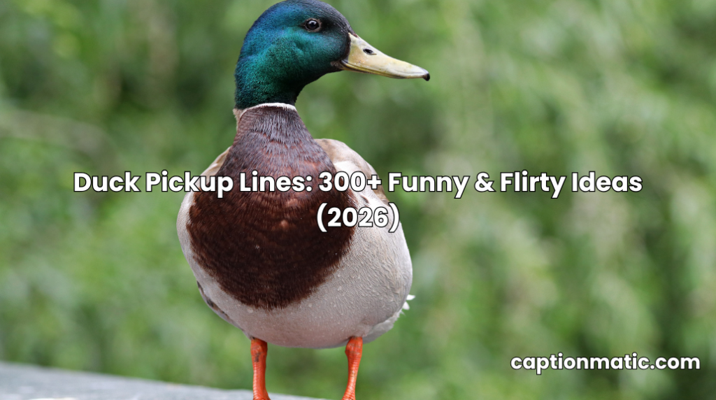 duck pickup lines
