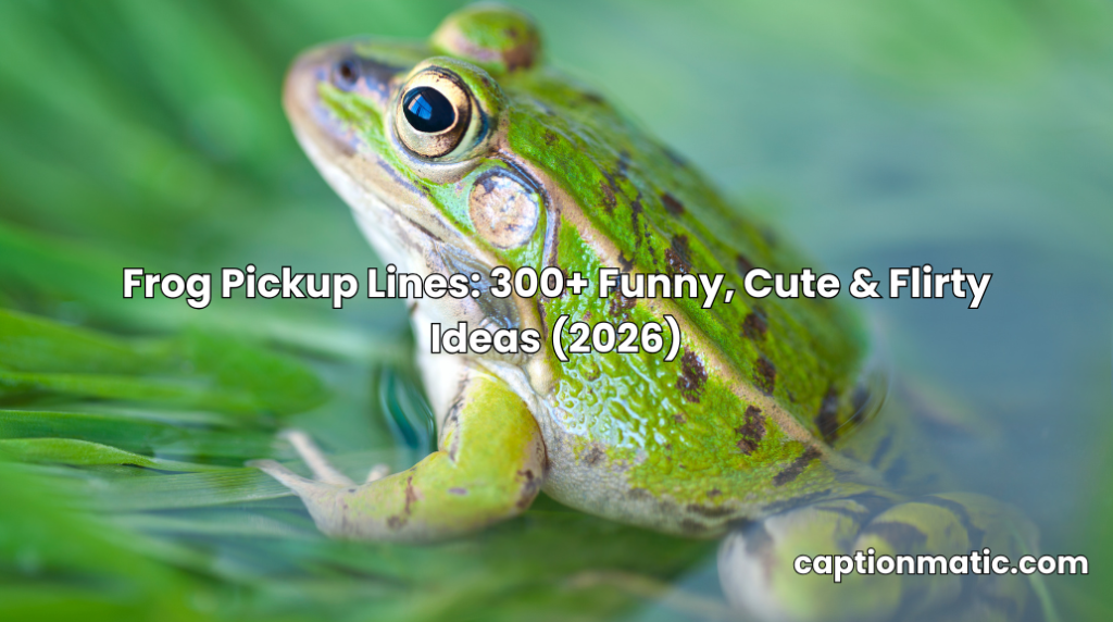frog pickup lines