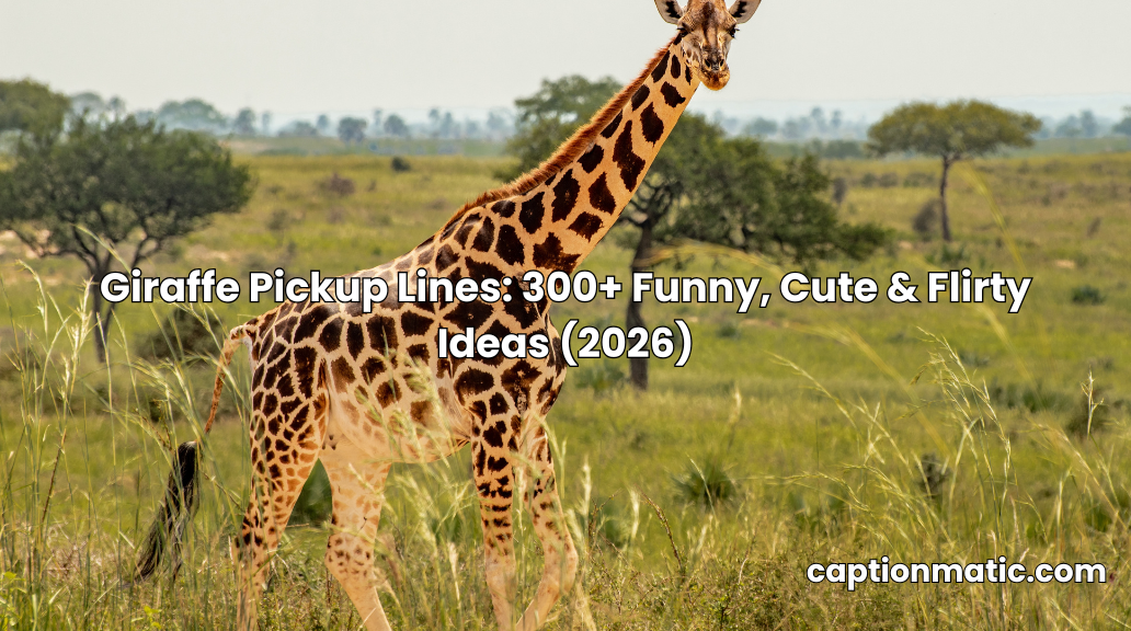 giraffe pickup lines