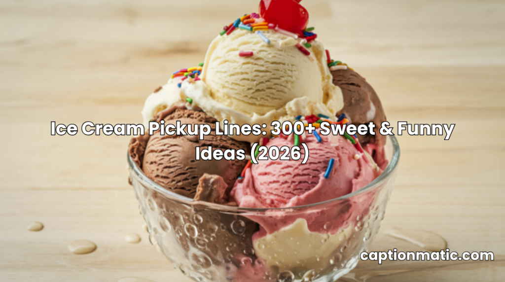 ice cream pickup lines