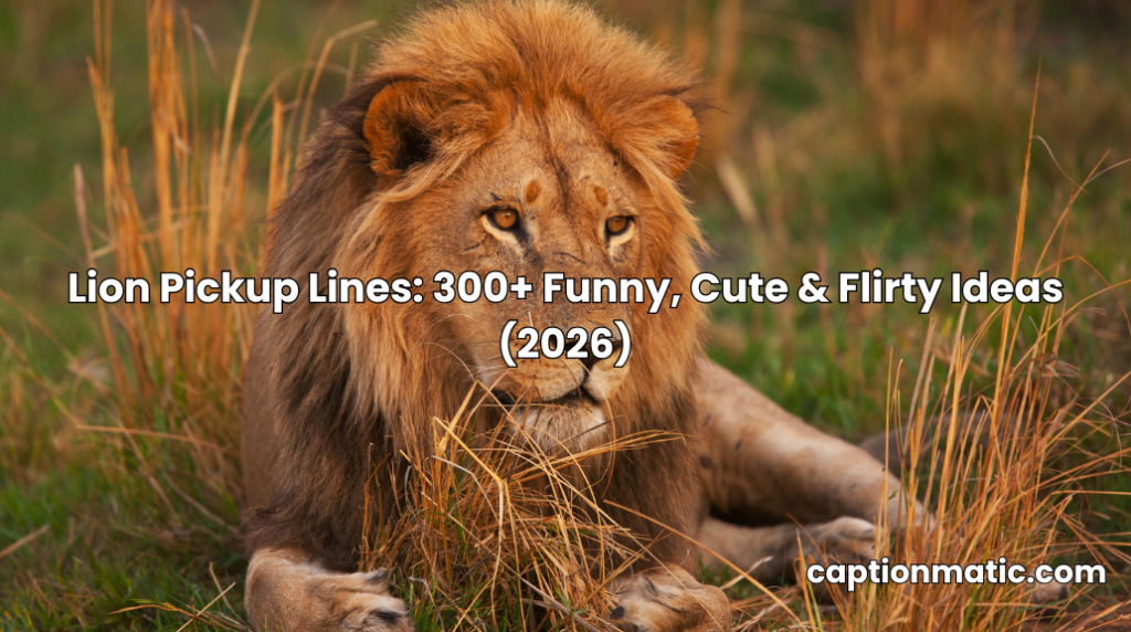 lion pickup lines