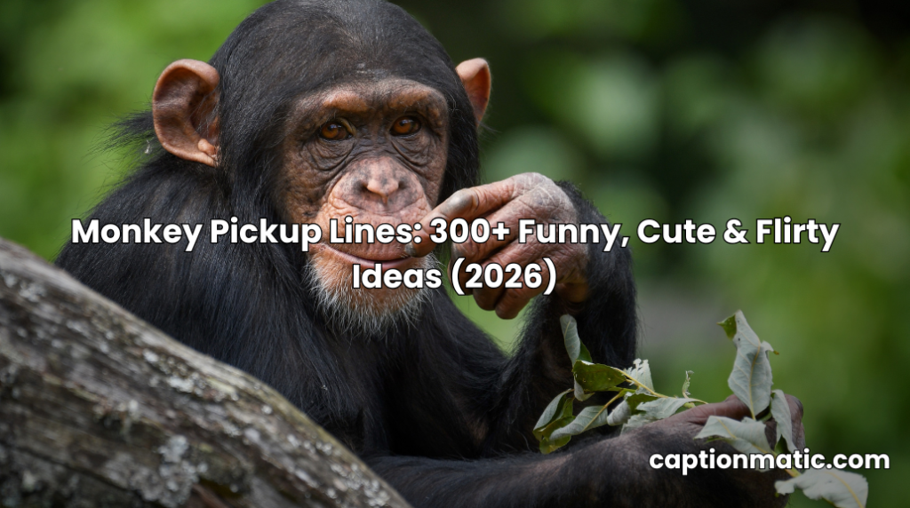 monkey pickup lines