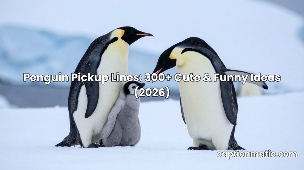 penguin pickup lines