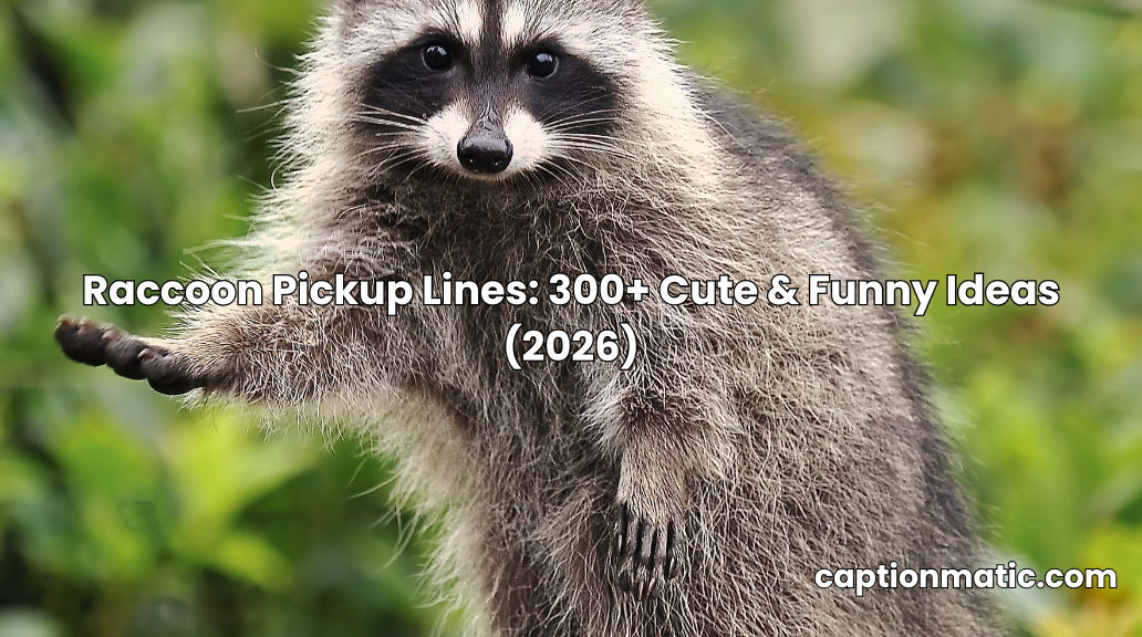 raccoon pickup lines