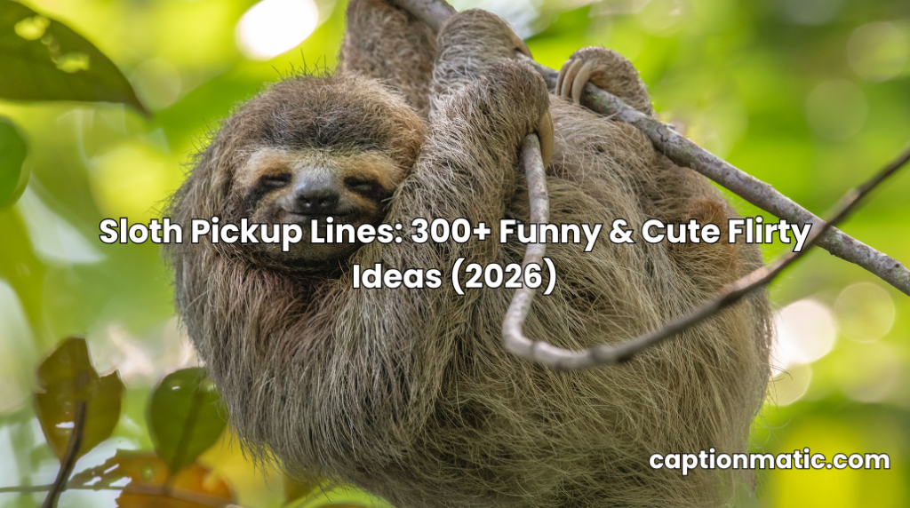 sloth pickup lines