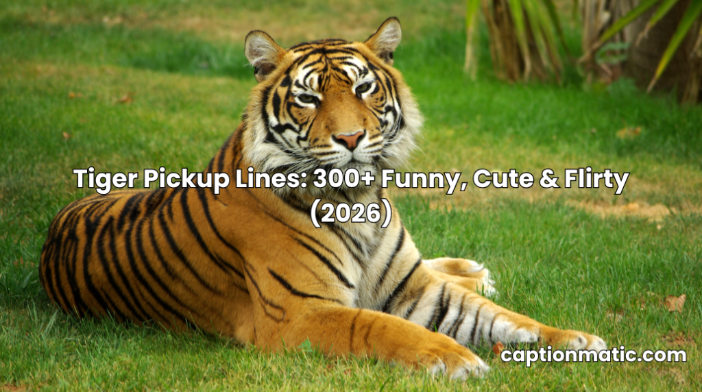 tiger pickup lines