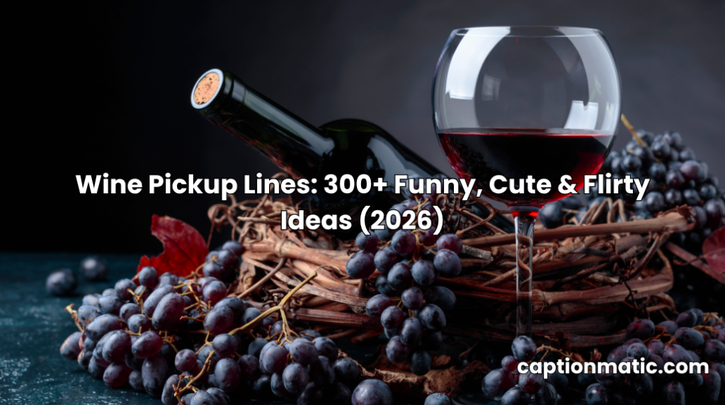 wine pickup lines