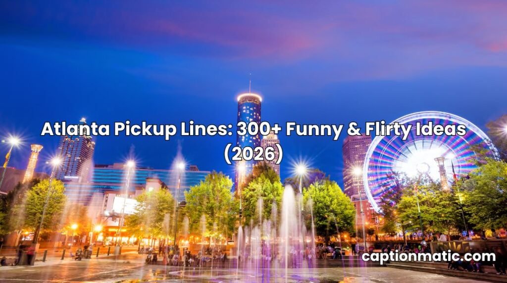atlanta pickup lines