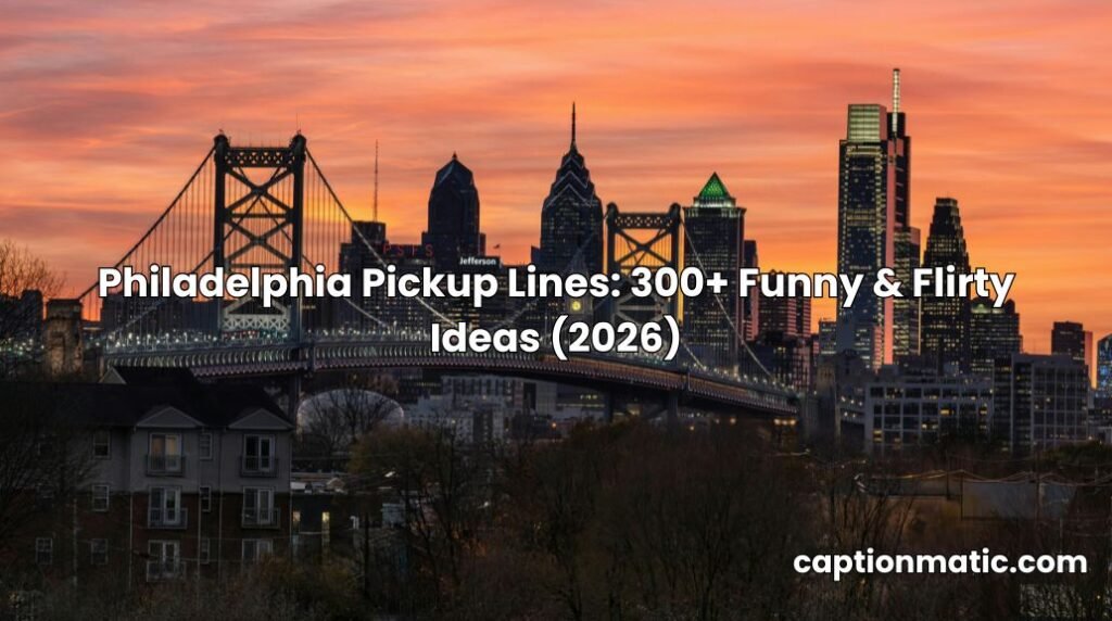 philadelphia pickup lines