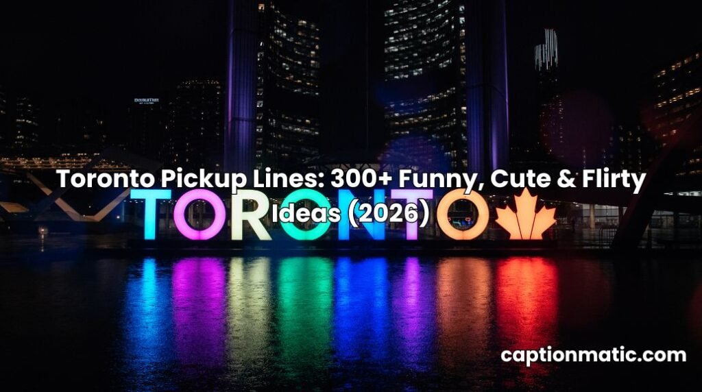 toronto pickup lines